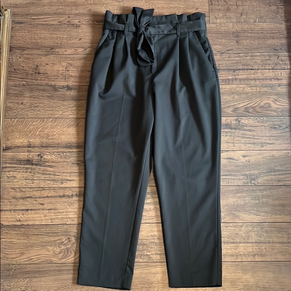 H&M Paperbag High Rise Tie Waist Pants